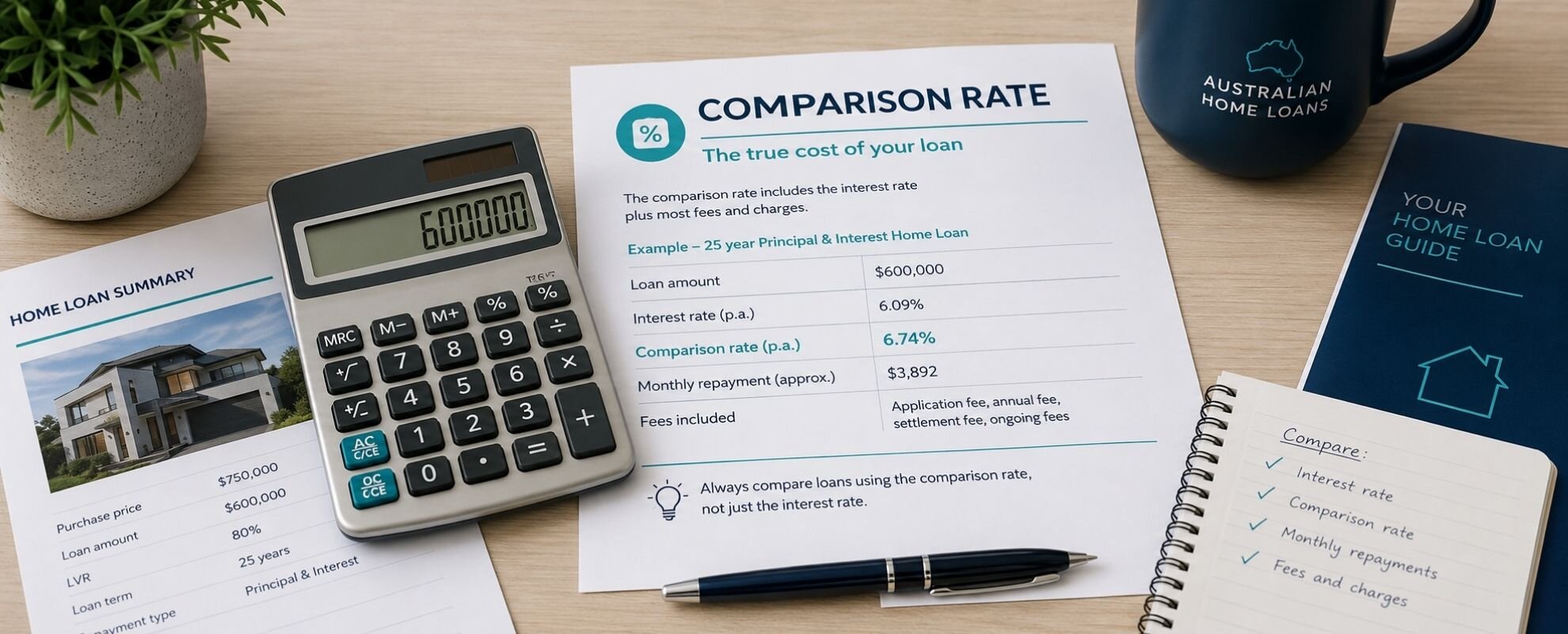 advertised rate vs comparison rate difference — in-content illustration for Clarity Financial Solutions Melbourne